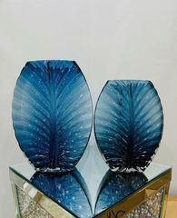 Lọ Hoa Thủy Tinh Bắc Âu Màu Xanh Biển - Bình Cắm Hoa Hiện Đại Trang Trí Phòng Khách, Quà Tặng Sang Trọng