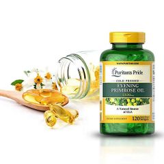 Viên Uống Tinh Dầu Hoa Anh Thảo Puritan's Pride Evening Primrose Oil 1300mg - Hỗ Trợ Sức Khỏe Da và Cân Bằng Nội Tiết Tố