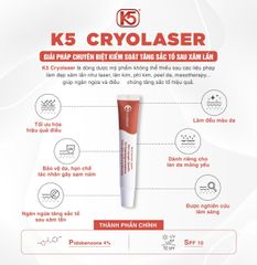 Kem Giảm Nám K5 Lipogel & Cryolaser - Giảm Sạm, Ngăn Ngừa Nám, Chăm Sóc Da, An Toàn Sau Liệu Pháp Laser