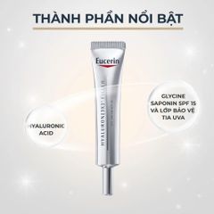 Kem Dưỡng Mắt Eucerin Hyaluron-Filler SPF15 - Giảm Nếp Nhăn, Chống Nắng, Dưỡng Ẩm, Lành Tính cho Da Nhạy Cảm