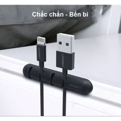 Combo 2 Giá Đỡ Kẹp Dây Sạc Điện Thoại UGREEN - 4 Khe Cắm Tiện Lợi, Giữ Gọn Gàng, Thích Hợp Cho Làm Việc và Sử Dụng Điện Thoại