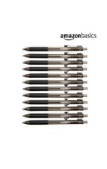 Hộp 12 chiếc bút bi Amazon Basics Mỹ - Màu đen, viết trơn, chữ đẹp, hoàn hảo cho học sinh, văn phòng và sáng tạo nghệ thuật.