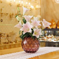 Lọ Hoa Bohemia Optika Đường Kính 25,5cm - Lọ Cắm Hoa Sang Trọng, Phong Cách Hiện Đại, Trang Trí Phòng Khách Thẩm Mỹ Cao