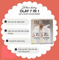 Set kem dưỡng da ngày và đêm Olay Total Effects 7 in One 37ml - Chống lão hóa, làm sáng da, hàng nhập Mỹ