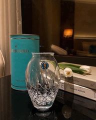 Lọ Hoa Lismore Waterford 14cm - Đồ Trang Trí Thủy Tinh Cao Cấp, Hộp Xanh Sang Trọng, Quà Tặng Đặc Biệt