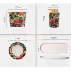 Set Dụng Cụ Nhà Tắm 4 Món Magrace Paris - Bộ Phụ Kiện Sứ Cao Cấp Đẹp Sang Trọng, Thủ Công Mỹ Nghệ
