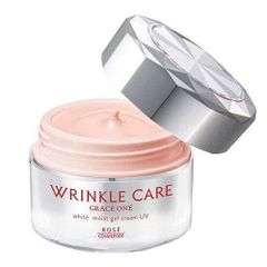 Kem Dưỡng Ngày Kose Wrinkle Care Grace One White Moist Gel Cream UV SPF50+ PA++++ 60g - Mỹ Phẩm Nhật Bản Chống Nếp Nhăn, Dưỡng Ẩm, Bảo Vệ Da