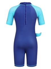 Bộ Đồ Bơi Trẻ Em Hình Khủng Long Dễ Thương Màu Xanh Navy - Kèm Nón Chống Nắng