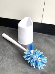 Cọ Bồn Cầu Vileda PowerBrush - Chổi Vệ Sinh Toilet Nhanh Sạch, Thiết Kế Đầu Phụ Tiện Lợi, Bộ Sản Phẩm Có Cốc Đựng
