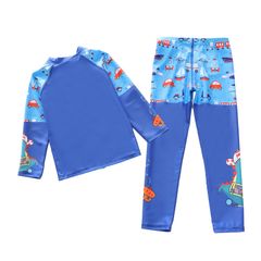 Đồ Bơi Bé Trai Hình Khủng Long Ngộ Nghĩnh - Quần Dài Áo Dài Tay Chống Nắng UV