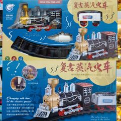 Đồ Chơi Đường Ray Tàu Hỏa 2 Toa Chạy Pin Có Hơi Nước, Đèn, Âm Thanh - Món Quà Tuyệt Vời Cho Trẻ Em Yêu Thích Tàu Hỏa