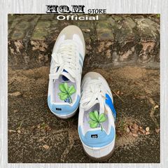 Giày Adidas Samba OG Baby Blue Cloud White - Sneaker Nữ Cao Cấp Thoải Mái, Phong Cách Trẻ Trung, Hàng Chính Hãng