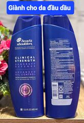Dầu Gội Head & Shoulders Clinical Strength 400ml - Ngăn Gàu và Nấm, Chăm Sóc Tóc Khỏe Mạnh, Hàng Nhập Mỹ
