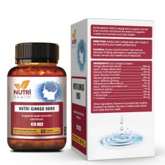 Viên Uống Bổ Não NUTRI GINKGO 9000 - Hỗ Trợ Tăng Cường Tuần Hoàn Não, Cải Thiện Tập Trung (60 Viên)