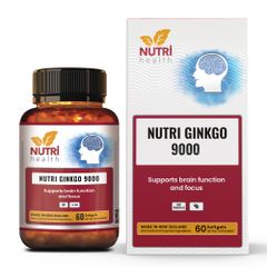 Viên Uống Bổ Não NUTRI GINKGO 9000 - Hỗ Trợ Tăng Cường Tuần Hoàn Não, Cải Thiện Tập Trung (60 Viên)