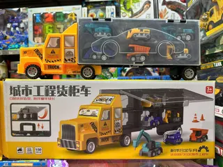 Bộ Đồ Chơi Xe Ô Tô Tải Chở 6 Xe Nhỏ Chạy Bằng Đà - Đồ Chơi Giáo Dục Phát Triển Kỹ Năng Cho Trẻ Em