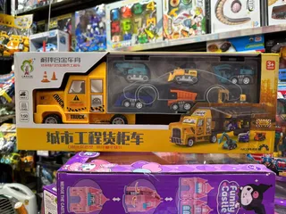 Bộ Đồ Chơi Xe Ô Tô Tải Chở 6 Xe Nhỏ Chạy Bằng Đà - Đồ Chơi Giáo Dục Phát Triển Kỹ Năng Cho Trẻ Em