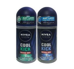 Lăn Khử Mùi NIVEA MEN Cool Kick 50ml - Mát Lạnh, Thơm Sảng Khoái, Ngăn Mùi Hiệu Quả 48 Giờ