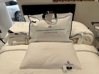 Gối Lông Ngỗng Trắng Cao Cấp Mason Margiela - Tận Hưởng Giấc Ngủ Sang Trọng Như Khách Sạn 5 Sao, Kèm Túi Xách Tiện Lợi