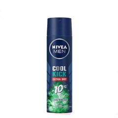 Xịt Ngăn Mùi NIVEA MEN Cool Kick 150ml - Thơm Mát Lạnh, Giảm Mồ Hôi Hiệu Quả 48 Giờ, Dành Cho Nam