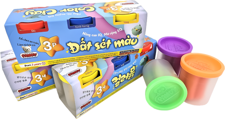 Bột Nặn Màu Sắc Pandy Cho Bé - Bộ 3 Hủ Đất Nặn Lành Tính, An Toàn Cho Trẻ Em - Khám Phá Sáng Tạo Nghệ Thuật