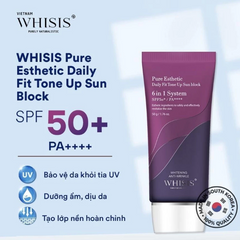 Kem Chống Nắng WHISIS Pure Esthetic Tone Up - Dưỡng Trắng, Kiềm Dầu, SPF50+/PA++++ - Chăm Sóc Da 50g Hàn Quốc