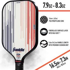 Vợt Pickleball Franklin Signature Pro - Chất Lượng Cao, Đẳng Cấp, Dành Cho Người Chơi Mới và Chuyên Nghiệp, Màu Đen và Trắng