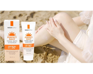 Kem Chống Nắng Maxbeau Toning White Sunscreen SPF50+/PA+++ 70g - Dưỡng trắng da, bảo vệ mạnh mẽ khỏi UVA/UVB, thích hợp cho mọi loại da