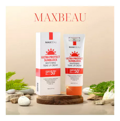 Kem Chống Nắng Kháng Nước Trắng Da Nâng Tone Maxbeau Ultra Protect 70ml - SPF50+ PA+++ Bảo Vệ Da Khỏi Tia UV