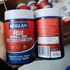 Dầu nhuyễn thể Bioglan Red Krill Oil 1000mg Úc 60 viên