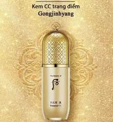 Kem CC Trang Điểm Chống Nắng Whoo Gongjinhyang Essential SPF30/PA++ 40ml - Bảo vệ da, tạo hiệu ứng trang điểm tự nhiên, phù hợp cho da nhạy cảm