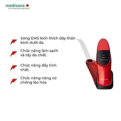 Máy Rửa Mặt Sóng Âm 3 trong 1 Medisana FC 211 - Tẩy Da Chết, Nâng Cơ, Đẩy Tinh Chất Chống Lão Hóa, Làm Sạch Sâu