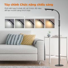 Đèn LED Cây Taotronics TT-DL060 - Đèn Học Chống Cận Đa Năng Điều Chỉnh Độ Cao, Tiết Kiệm Năng Lượng, Chế Độ Ánh Sáng Linh Hoạt