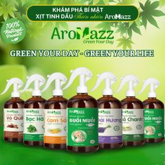 Xịt Thơm Phòng Ngủ AroMazz 300ml - Tinh Dầu Thiên Nhiên Khử Mùi, Ngủ Ngon, Xua Đuổi Côn Trùng, Hương Oải Hương Thư Giãn