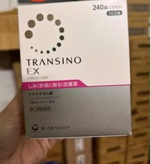 Transino Whitening hỗ trợ trắng da giảm nám da tàn nhang, 240 viên
