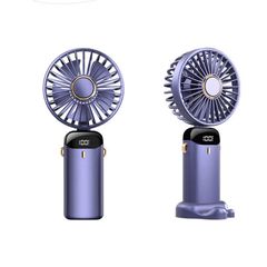 Quạt Tích Điện Cầm Tay Mini N15 - Quạt Sạc Pin Có Màn Hình LED 5 Cấp Độ Gió, Thiết Kế Gọn Nhẹ cho Đi Du Lịch, Hoạt Động Ngoài Trời