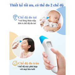 Nhiệt Kế Hồng Ngoại Mediken PC816 Nhật Bản - 2 Chức Năng Đo Trán, Tai, Đo Nhanh Chỉ Trong 1 Giây, Chức Năng Ghi Nhớ 32 Lần