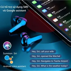 Tai Nghe Bluetooth M19 Pro Nhét Tai Không Dây Chống Nước IPX7, Âm Thanh Bass Mạnh, Sạc Ngược, Cảm Ứng, Thời Gian Sử Dụng 6 Giờ