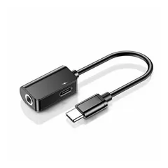 Cáp Chuyển Đổi Type-C Sang 3.5mm & Type-C Baseus L40 - Kết Nối Tai Nghe và Sạc Cho Điện Thoại, Dài 12cm