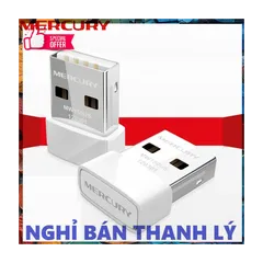 USB Mini WiFi MERCURY 150Mbps - Thiết bị thu sóng WiFi cho máy tính để bàn, nhỏ gọn, dễ sử dụng, chính hãng