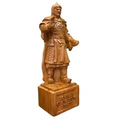 Tượng  Quang Trung- Nguyễn Huệ Gỗ Bách Xanh KT 30 x 10 x 8