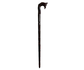 Gậy batoong đầu rồng tiện đốt trúc gỗ trắc đỏ đen KT 90cm DAICAT
