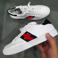 Giày Thể Thao Nam Sneaker mã G0 ( TRẮNG ) hàng bong da mép, tồn kho có lỗi nhỏ do để lâu, số lượng ít, lẻ size đi thể dục, không quan trọng về hình thức giá rẻ
