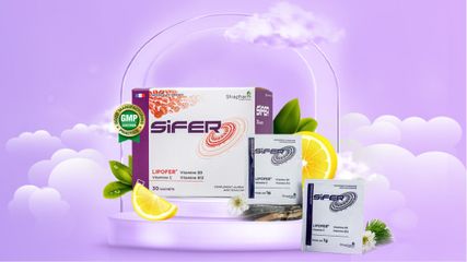 Sắt Sinh Học Lipofer Sifer - Hỗ Trợ Bổ Sung Sắt và Vitamin C, B12 - Hộp 30 Gói, Giúp Tăng Cường Sức Khỏe Mẹ Và Bé