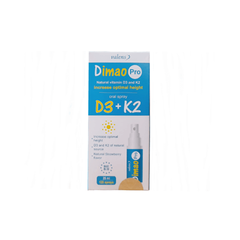 Xịt họng Dimao Pro Oral Spray Vitamin D3 + K2 25ml - Bổ sung Canxi, Hỗ trợ Phát Triển Xương và Răng cho Trẻ Em