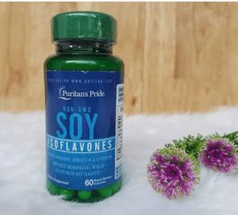 Viên uống tinh chất mầm đậu nành hỗ trợ nội tiết tố nữ Soy Isoflavones Non-GMO Puritan's Pride 60 viên - Sản phẩm dinh dưỡng cho phụ nữ 30+