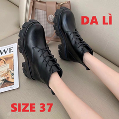 Giày Bốt Nữ Hàn Quốc Cổ Lửng Ulzzang - Phong Cách Cao Cấp Hot Trend, Đế 5cm Thời Trang, Phù Hợp Mọi Diện Mạo