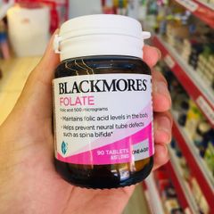 Blackmores Viên Uống Bổ Sung Axit Folic 500Mcg Cho Mẹ Bầu Folate 90 Viên