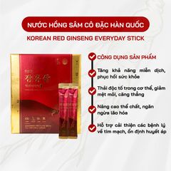 Nước Hồng Sâm Gói Cao Cấp Hàn Quốc - 100 Gói x 10g, Hỗ Trợ Tăng Cường Sức Đề Kháng, Giảm Căng Thẳng, Cải Thiện Giấc Ngủ