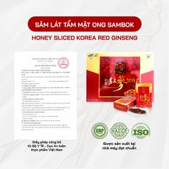 Hồng Sâm Lát Tẩm Mật Ong Sambok Hàn Quốc - Giúp Ngủ Ngon, Tăng Cường Sức Đề Kháng, 20 Gói x 10g